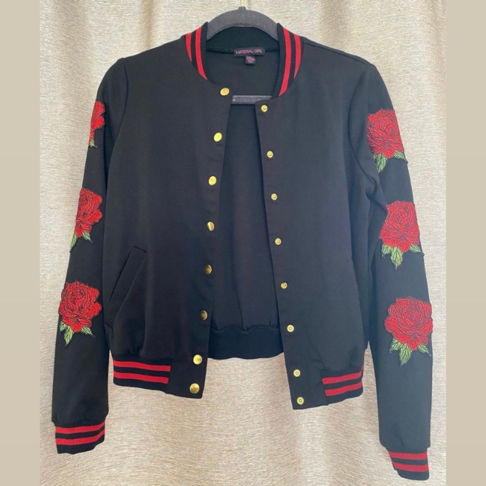 rose embroidered jacket